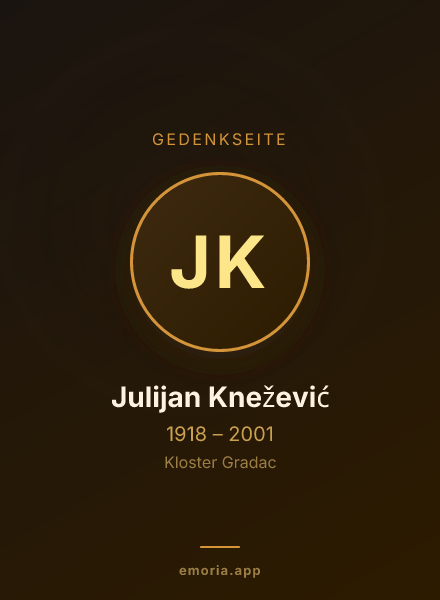 Gedenkportrait von Julijan Knežević