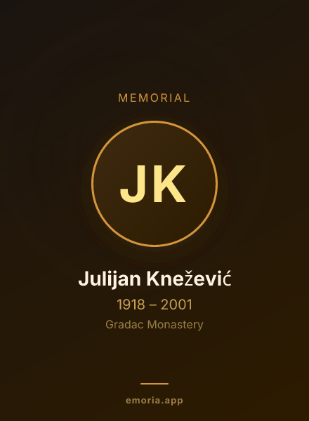 Memorial portrait of Julijan Knežević