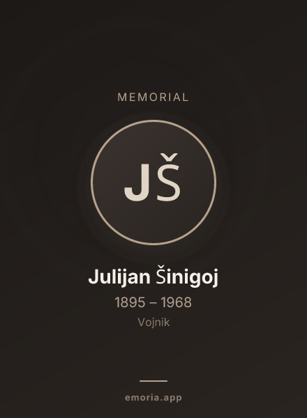 Memorial portrait of Julijan Šinigoj