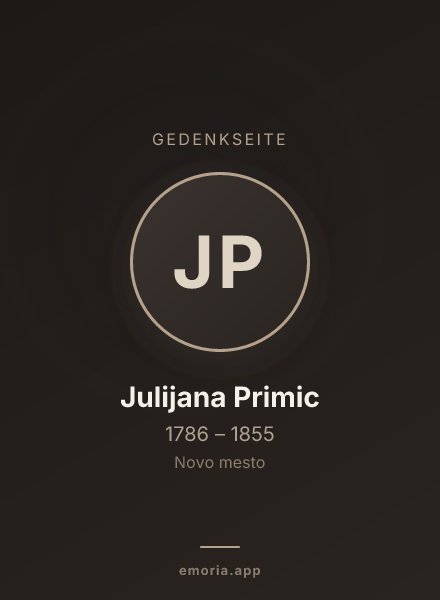 Gedenkportrait von Julijana Primic