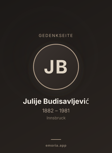 Gedenkportrait von Julije Budisavljević