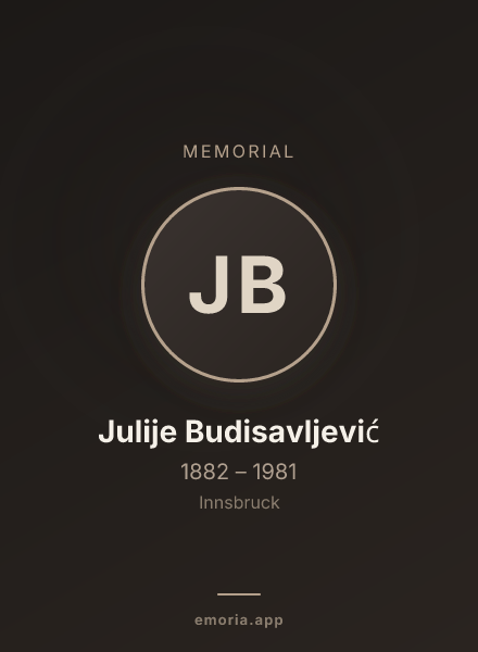 Memorial portrait of Julije Budisavljević