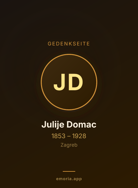 Gedenkportrait von Julije Domac