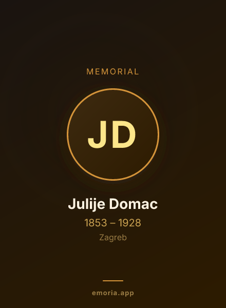 Memorial portrait of Julije Domac