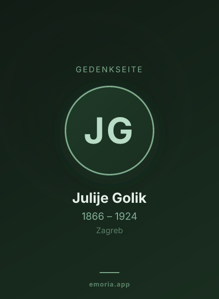 Gedenkportrait von Julije Golik