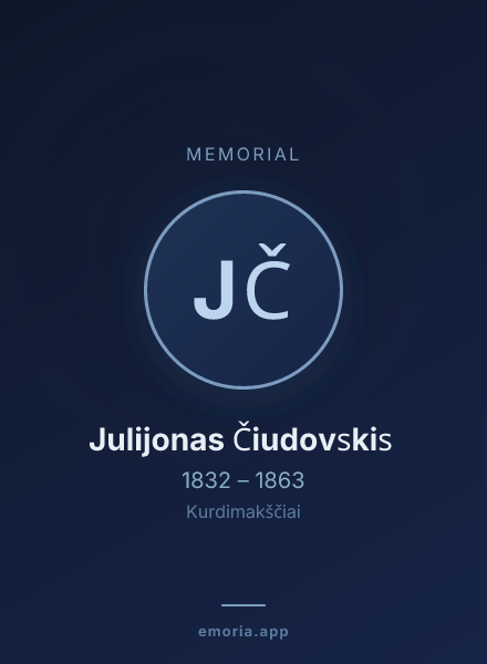 Memorial portrait of Julijonas Čiudovskis