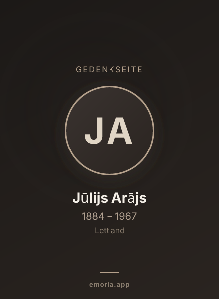 Gedenkportrait von Jūlijs Arājs
