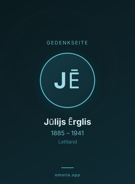 Gedenkportrait von Jūlijs Ērglis