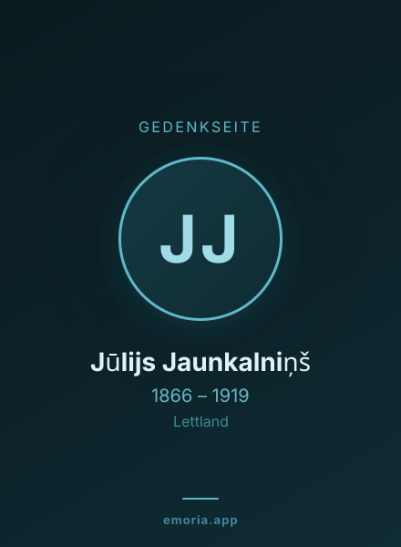 Gedenkportrait von Jūlijs Jaunkalniņš