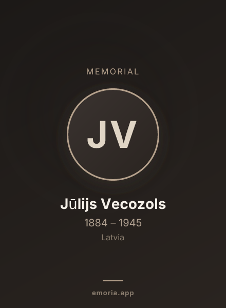 Memorial portrait of Jūlijs Vecozols
