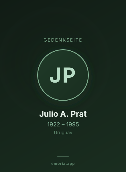 Gedenkportrait von Julio A. Prat