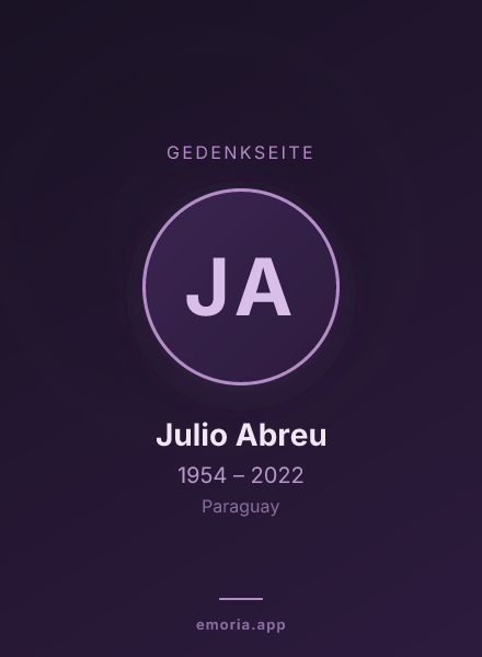 Gedenkportrait von Julio Abreu