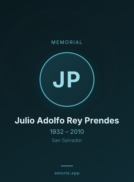 Memorial portrait of Julio Adolfo Rey Prendes