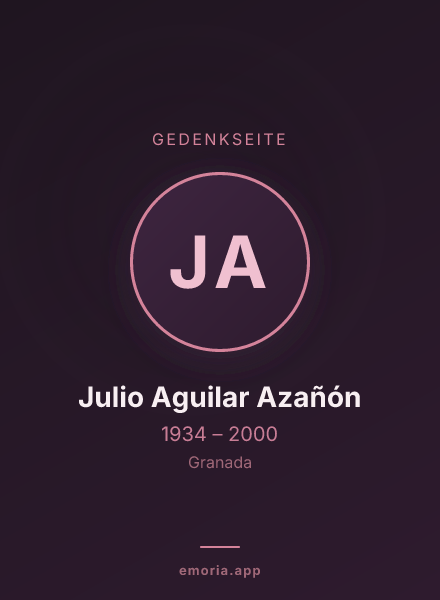 Gedenkportrait von Julio Aguilar Azañón
