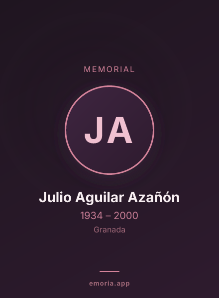 Memorial portrait of Julio Aguilar Azañón