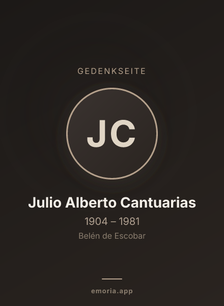 Gedenkportrait von Julio Alberto Cantuarias