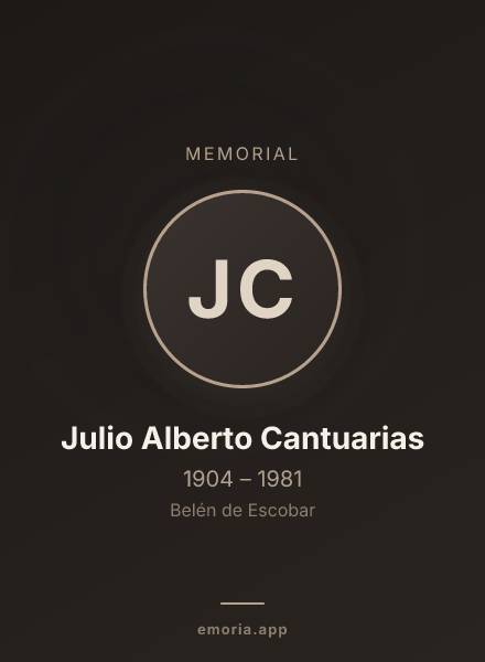 Memorial portrait of Julio Alberto Cantuarias