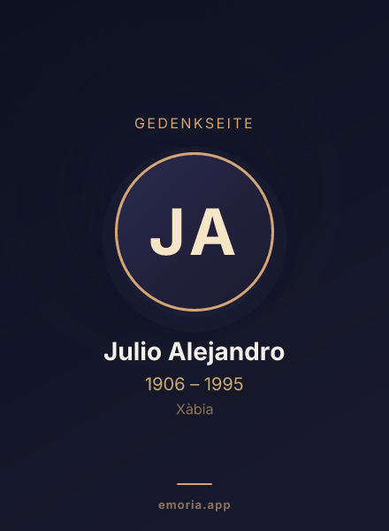 Gedenkportrait von Julio Alejandro