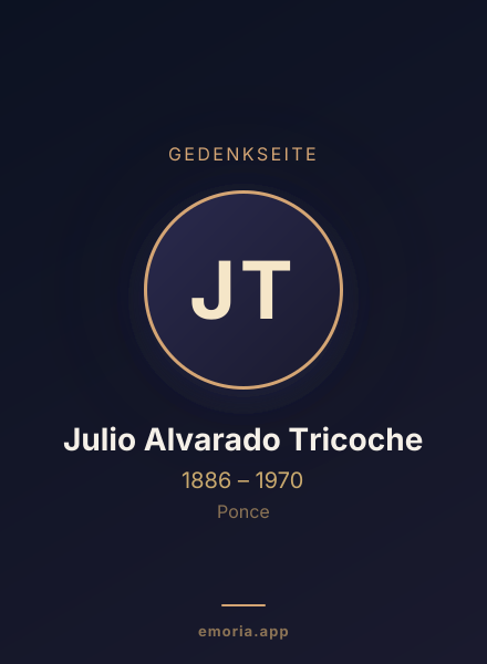Gedenkportrait von Julio Alvarado Tricoche