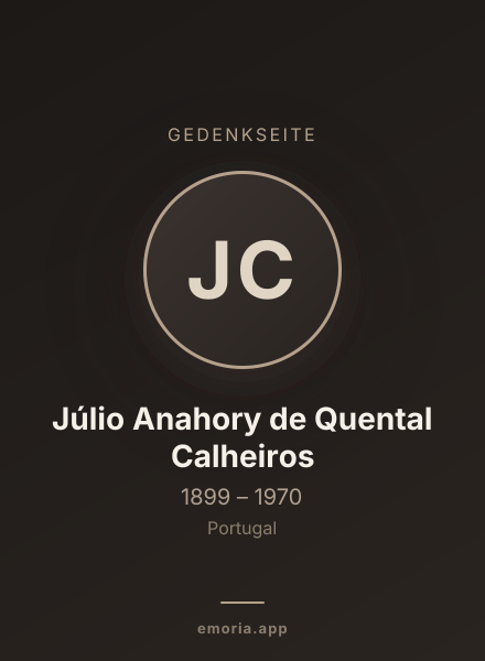 Gedenkportrait von Júlio Anahory de Quental Calheiros
