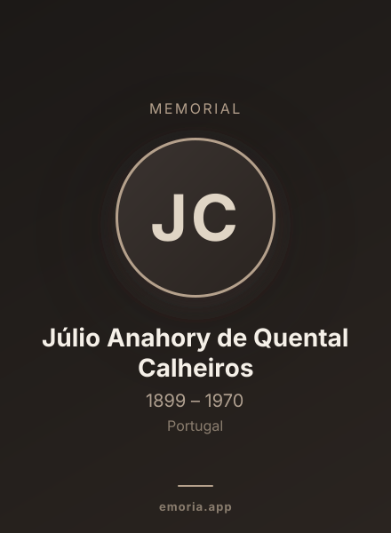 Memorial portrait of Júlio Anahory de Quental Calheiros