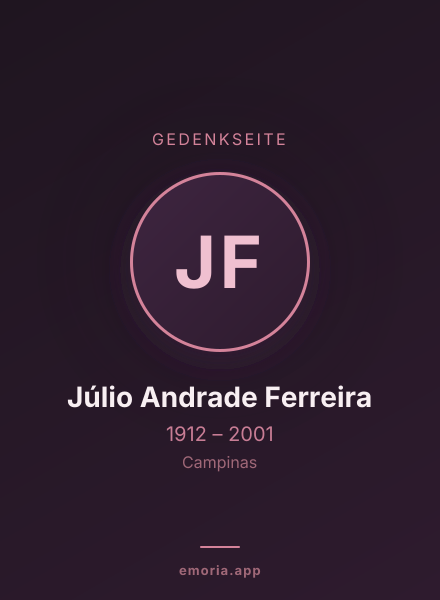 Gedenkportrait von Júlio Andrade Ferreira