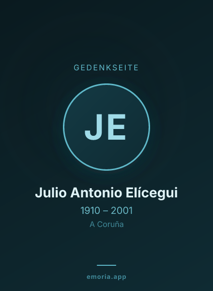 Gedenkportrait von Julio Antonio Elícegui