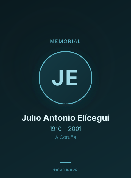 Memorial portrait of Julio Antonio Elícegui