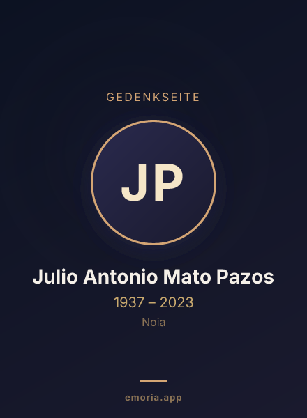 Gedenkportrait von Julio Antonio Mato Pazos