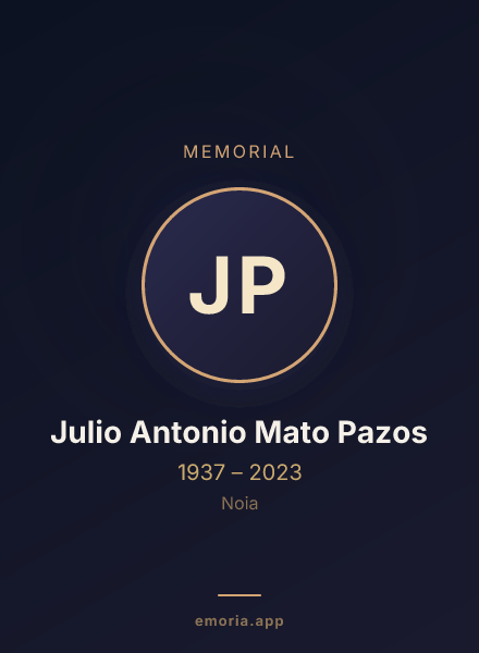 Memorial portrait of Julio Antonio Mato Pazos