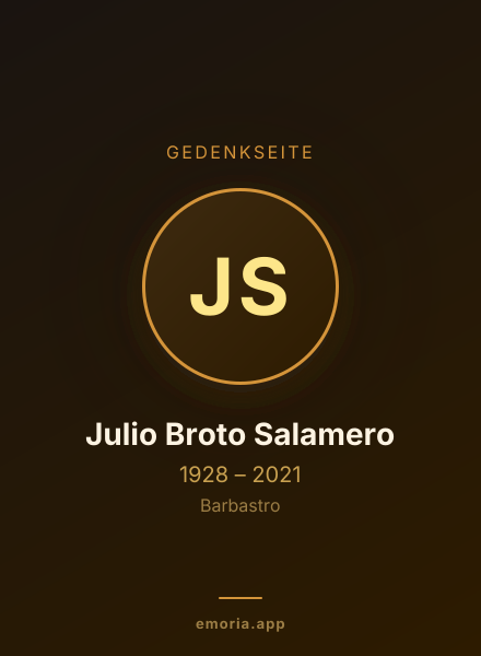 Gedenkportrait von Julio Broto Salamero