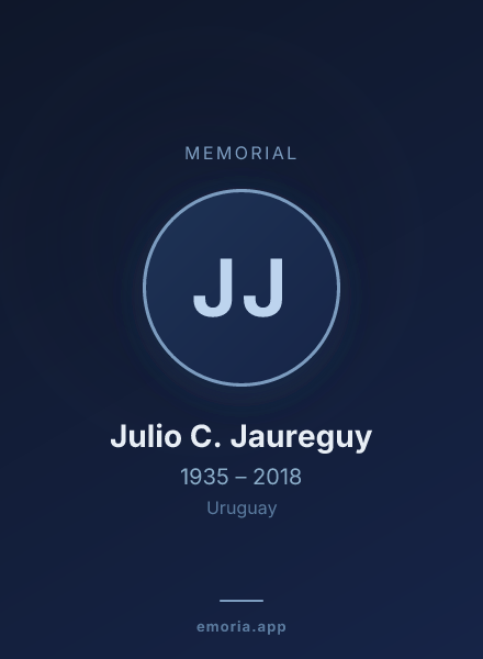 Memorial portrait of Julio C. Jaureguy