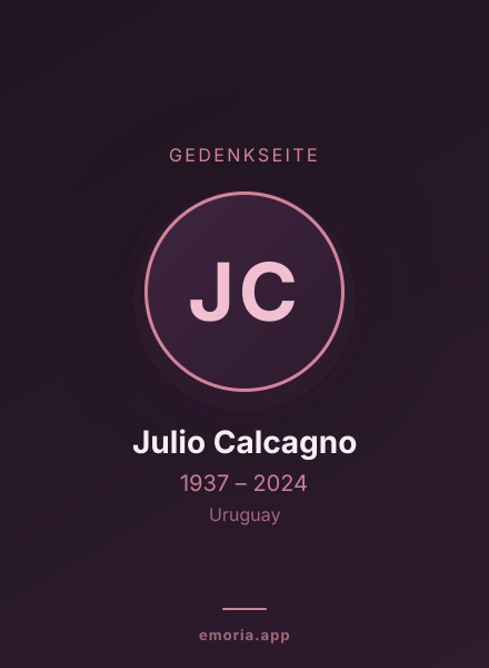 Gedenkportrait von Julio Calcagno