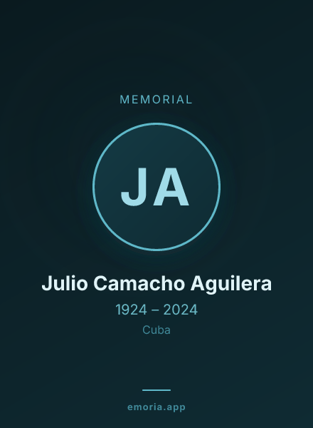 Memorial portrait of Julio Camacho Aguilera