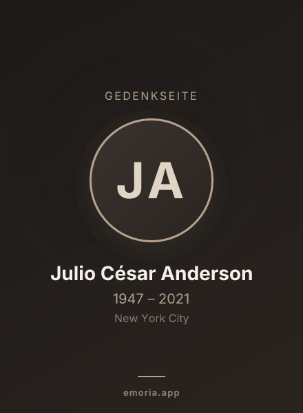 Gedenkportrait von Julio César Anderson