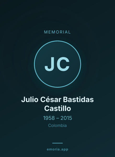 Memorial portrait of Julio César Bastidas Castillo