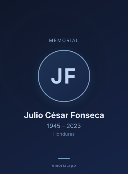 Memorial portrait of Julio César Fonseca
