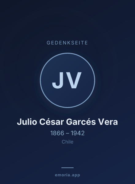 Gedenkportrait von Julio César Garcés Vera