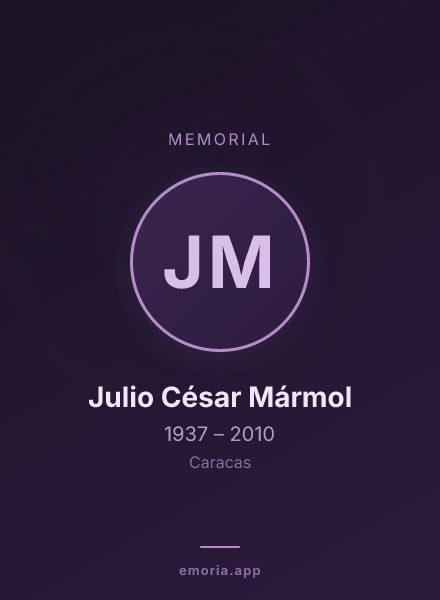 Memorial portrait of Julio César Mármol