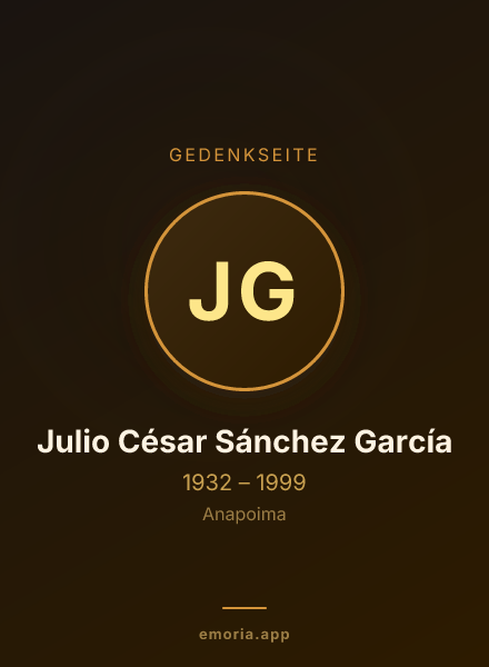 Gedenkportrait von Julio César Sánchez García