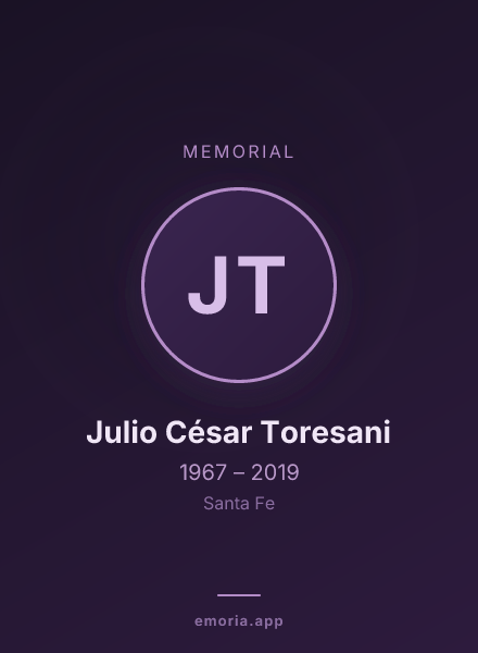 Memorial portrait of Julio César Toresani
