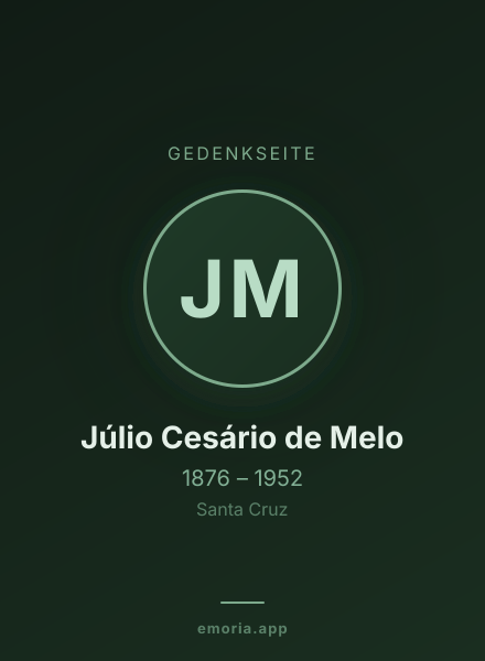 Gedenkportrait von Júlio Cesário de Melo