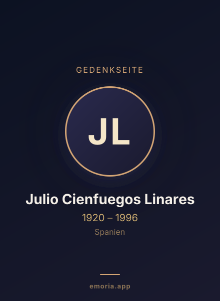 Gedenkportrait von Julio Cienfuegos Linares