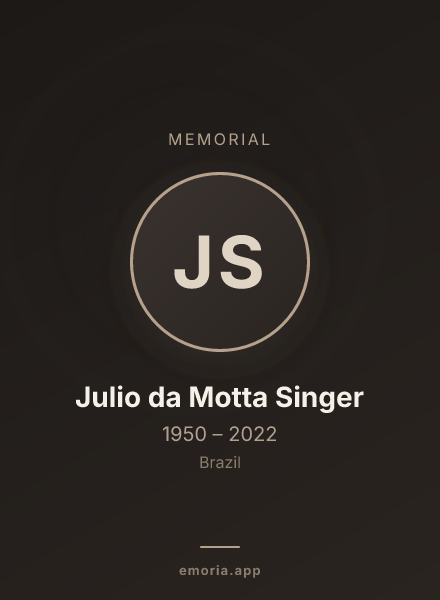 Memorial portrait of Julio da Motta Singer