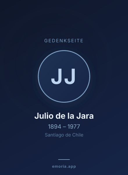 Gedenkportrait von Julio de la Jara