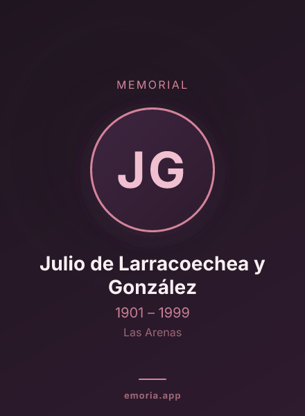 Memorial portrait of Julio de Larracoechea y González