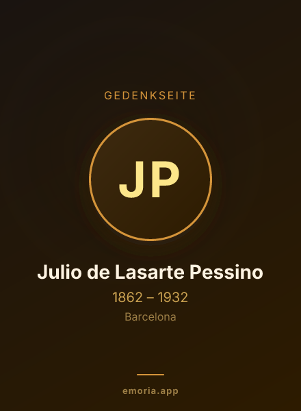Gedenkportrait von Julio de Lasarte Pessino