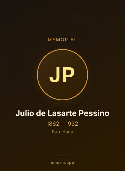 Memorial portrait of Julio de Lasarte Pessino
