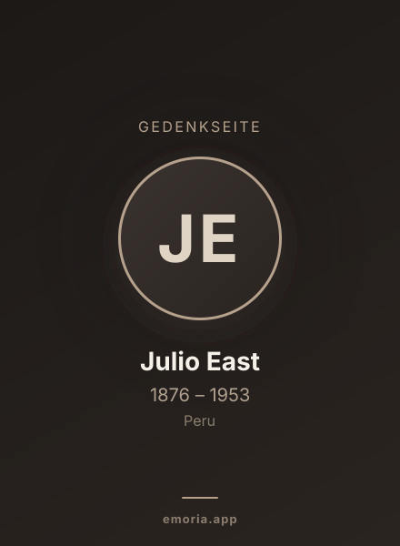 Gedenkportrait von Julio East