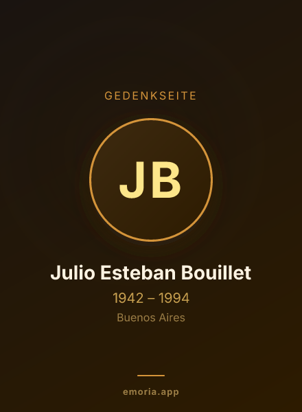 Gedenkportrait von Julio Esteban Bouillet